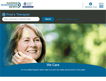 Tablet Screenshot of nationalhypnotherapysociety.org